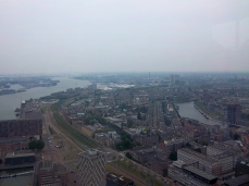 Überblick über Rotterdam vom Euroscoop aus